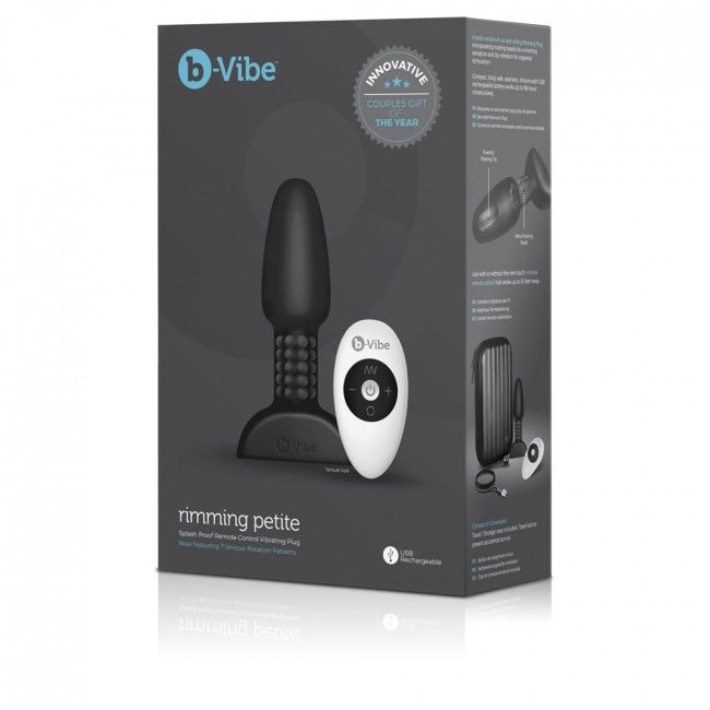 Remote Control Rimming Anal Plug - Black