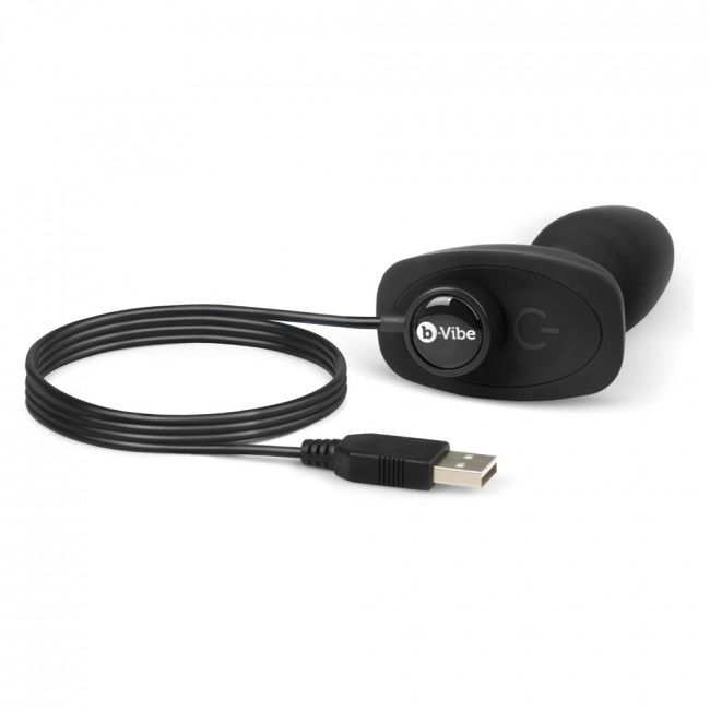 Remote Control Rimming Anal Plug - Black