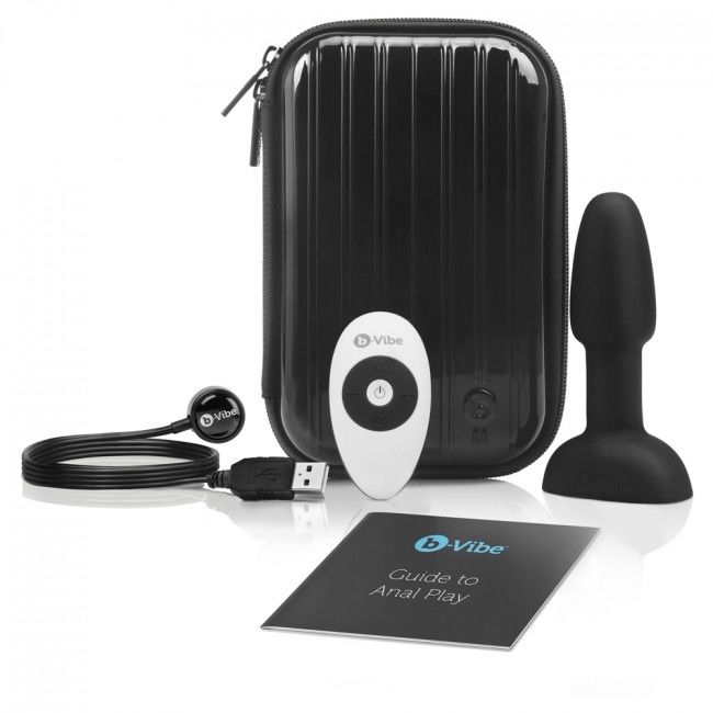 Remote Control Rimming Anal Plug - Black