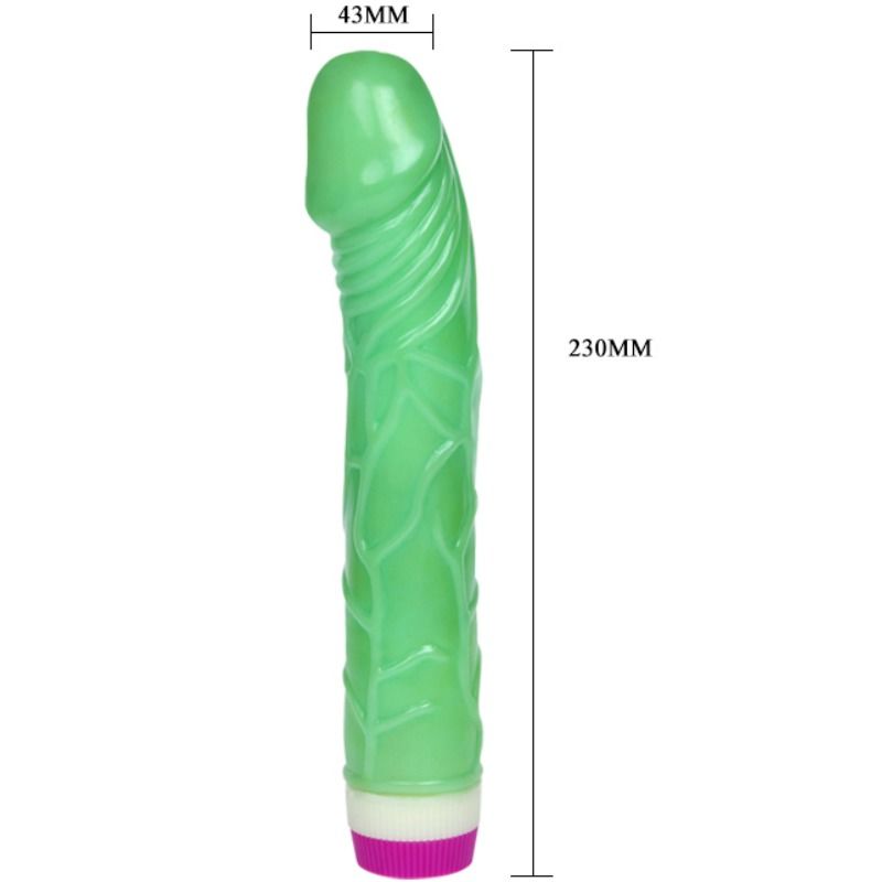 Waves Of Pleasure 23cm Vibrator - Green