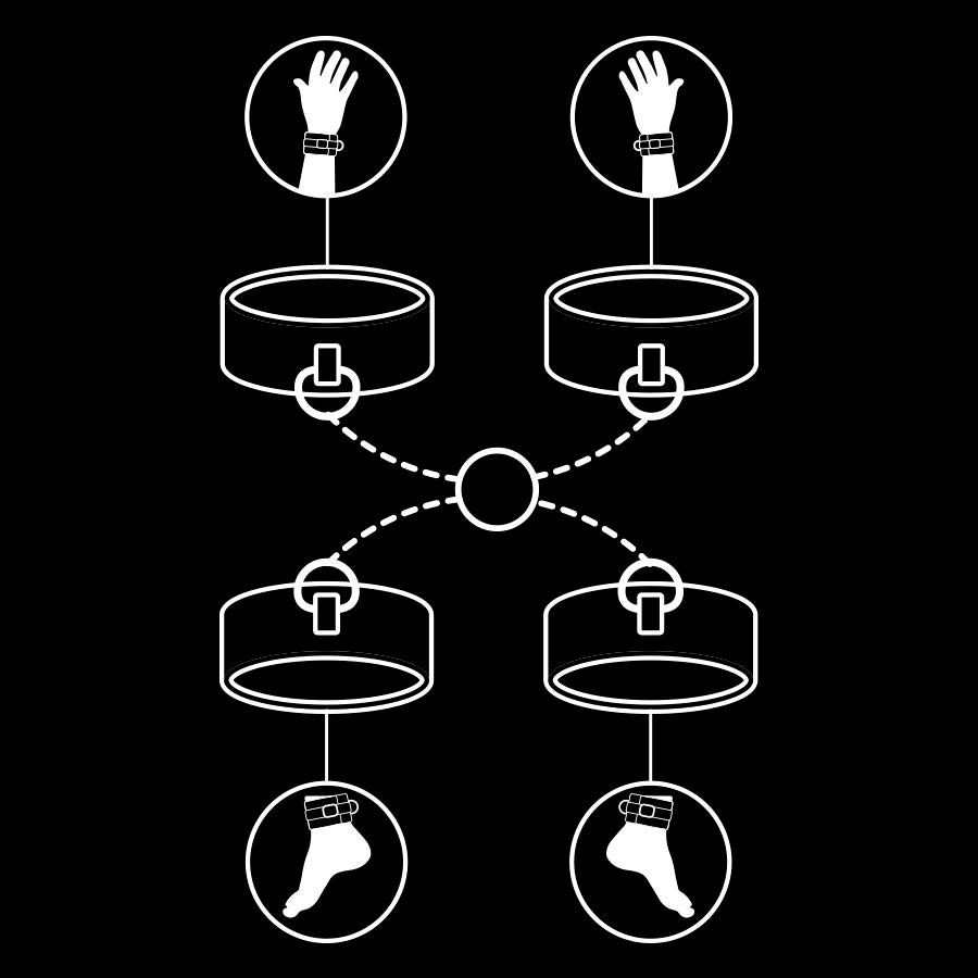 Conjunto de Algemas para Mãos e Tornozelos Forradas a Neopreno