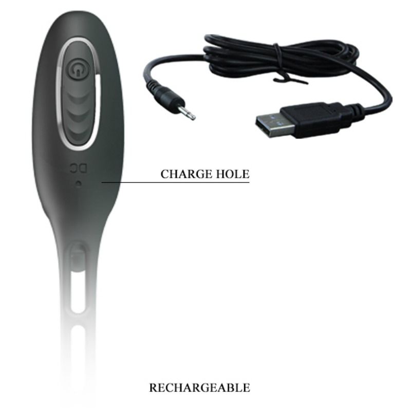 Vibrating Penis Ring with Plug