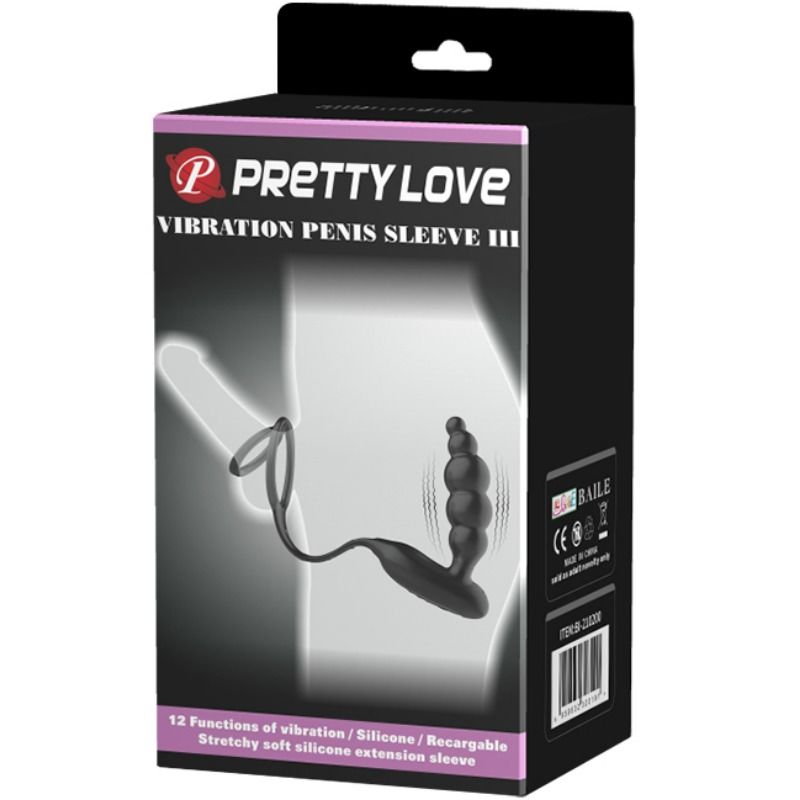 Vibrating Penis Ring with Plug