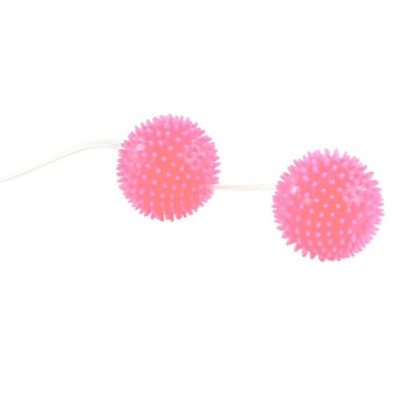 Textured Pink Pleasure Balls (3.6cm)