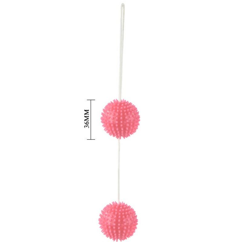Textured Pink Pleasure Balls (3.6cm)