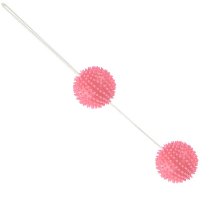 Textured Pink Pleasure Balls (3.6cm)