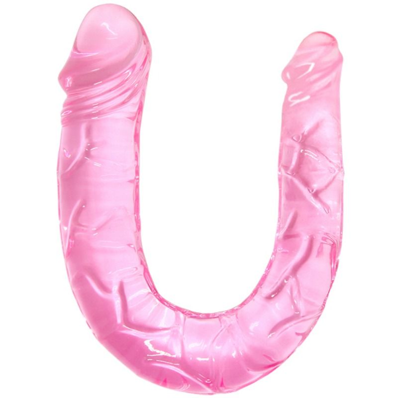 Pink Double Dong Silicone Dildo