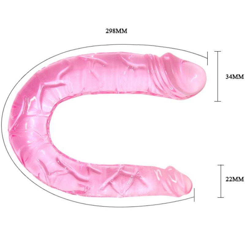 Pink Double Dong Silicone Dildo