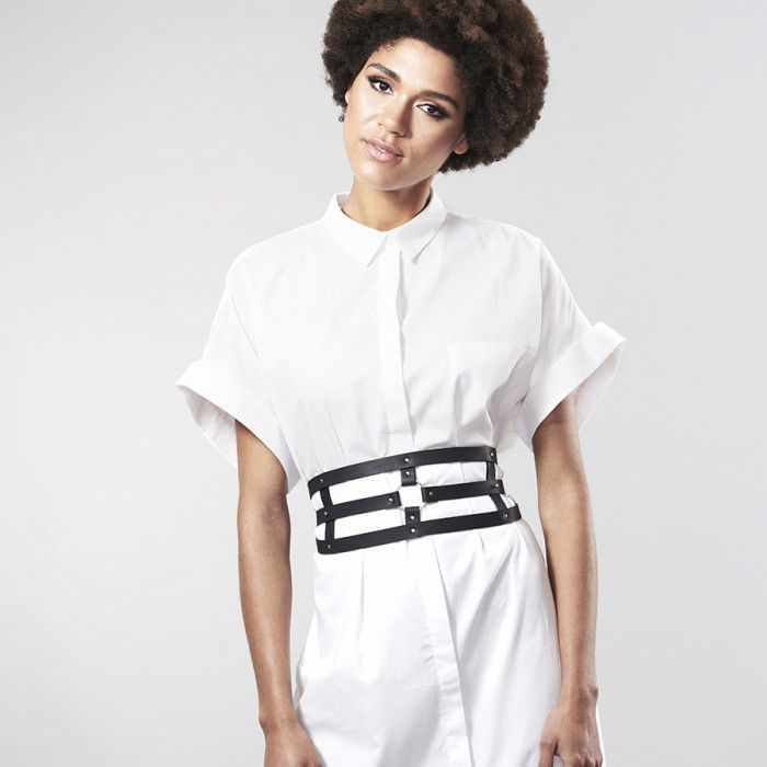 Maze Belt With Strap - Black