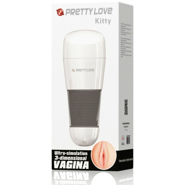 Masturbador Vaginal Realista Kitty White