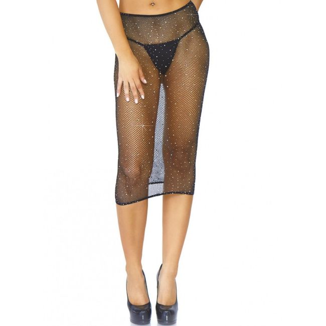 Vestido Multifuncional em Rede de Cristal - Preto