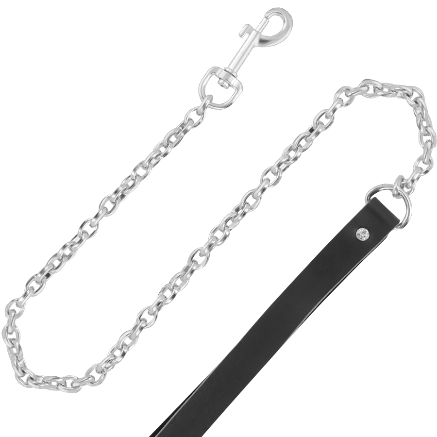 Bondage Leather Collar Necklace With Leash