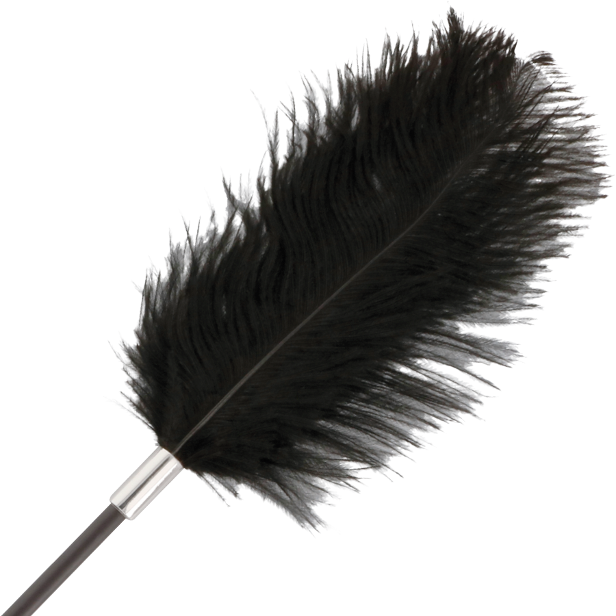 Sensual Black Love Feather Whip 56cm