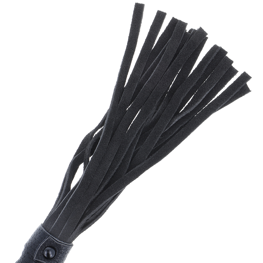 Elegant Black Leather Handle Bondage Whip