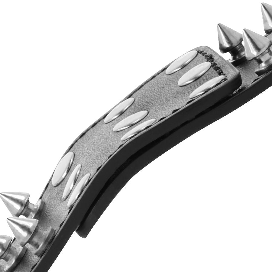 Skulls And Bones Black Spiked Handcuffs