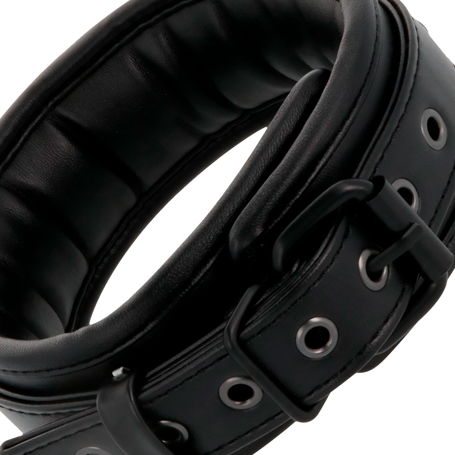 Leather Bondage Collar & Handcuffs Set