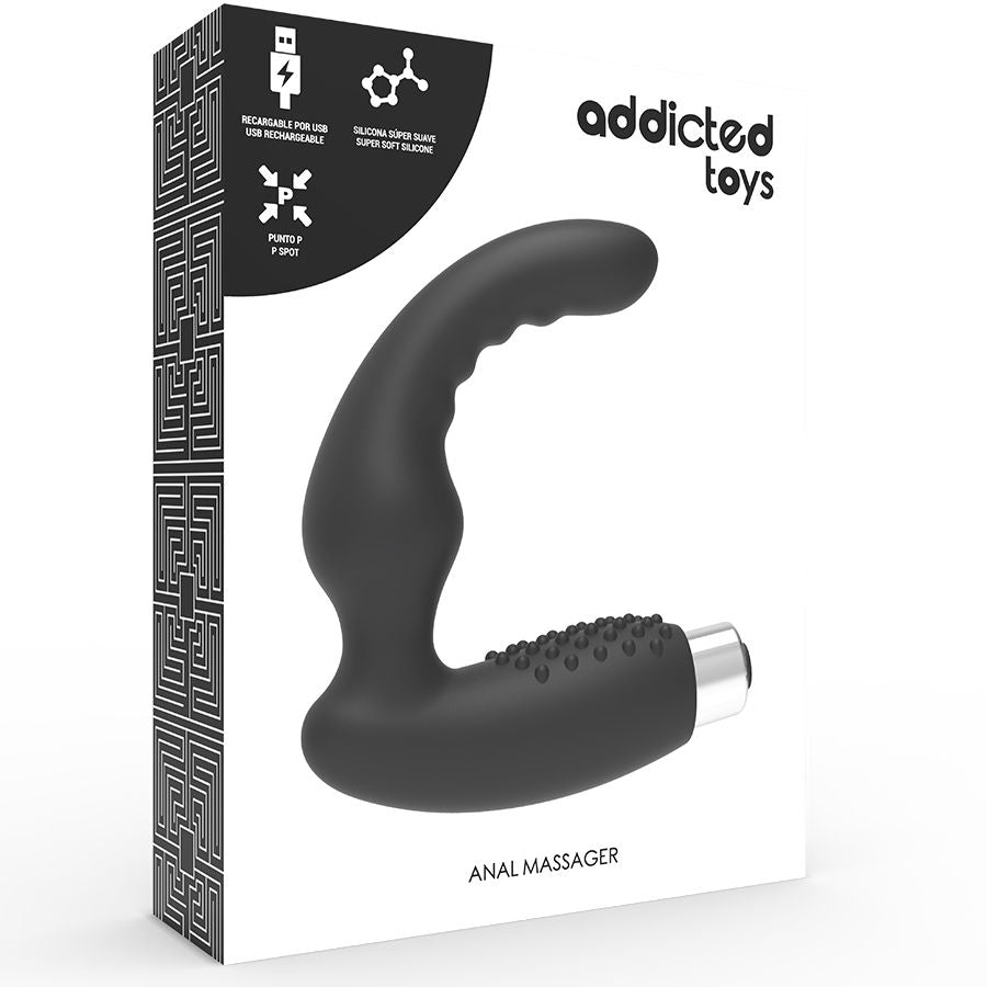 Black Rechargeable Prostatic Vibrator