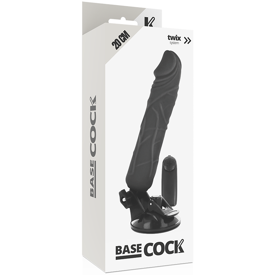 Realistic Black Remote Control Vibrator 20cm