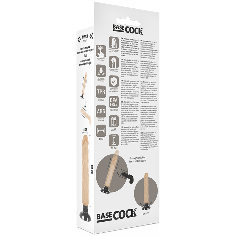 Realistic Dual-Function Flesh Vibrator 20cm