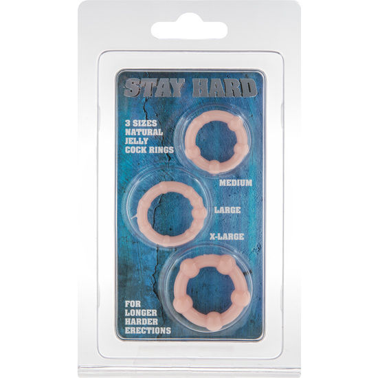 Three-Pack Natural Penis Rings Set