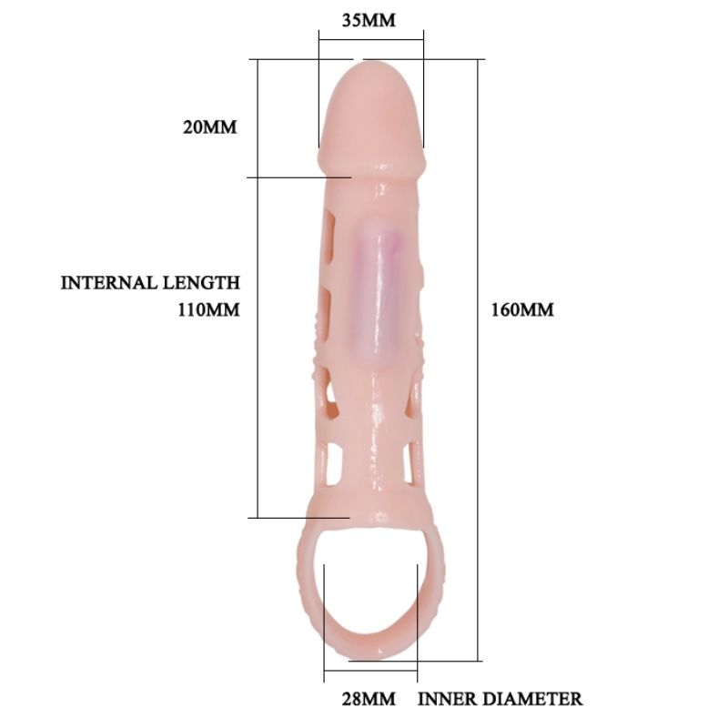 Vibrating Penis Extender Cover, 13.5cm