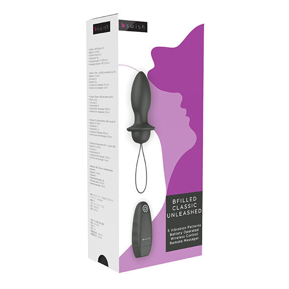 Bfilled Classic Vibrating Butt Plug - Black