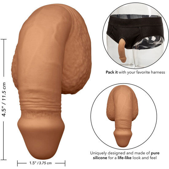 Caramel Silicone Packing Penis 12.75 cm