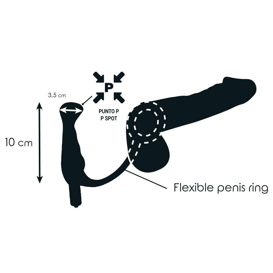 Prost Tico 10cm Black Vibrator