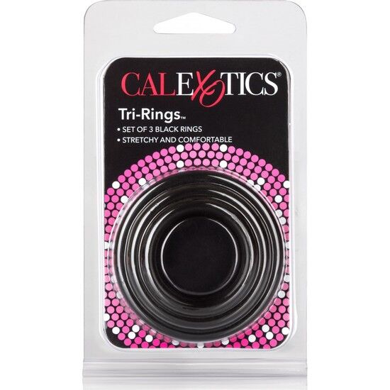Tri-Rings Negro Juguete Sexual Erótico