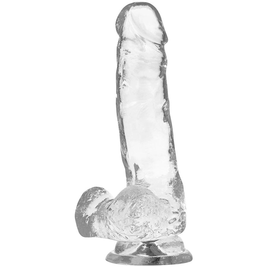 Clear Realistic Cock With Balls 18.5cm