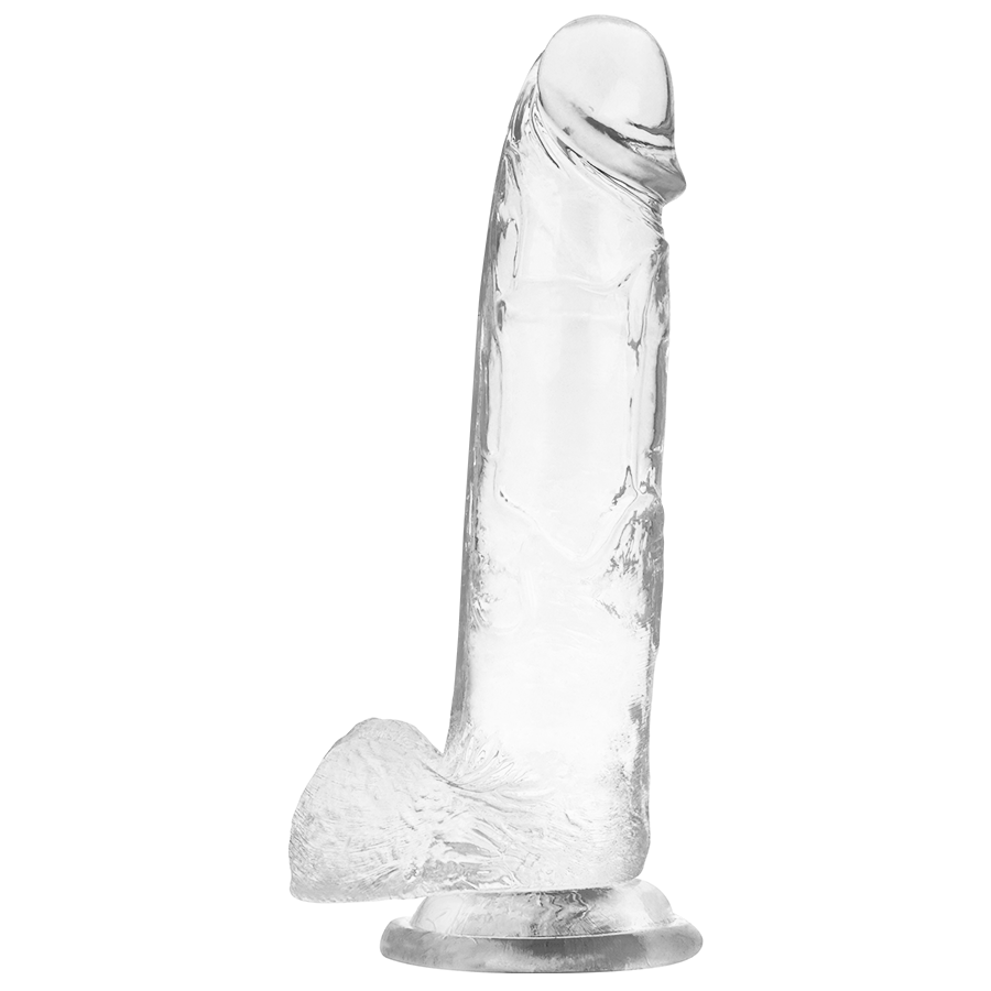 Clear 22cm Realistic Dildo with Balls