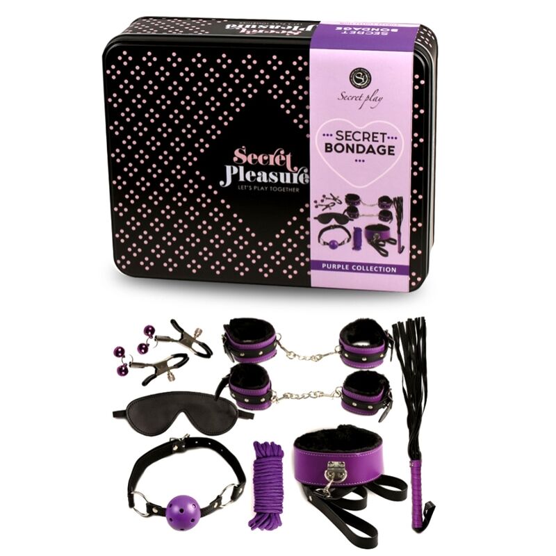 8-Piece Purple/Black BDSM Restraint Set