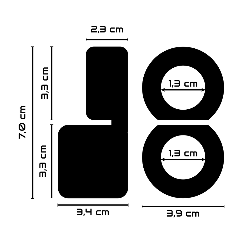 PR09 Anillo Doble para Pene - Negro