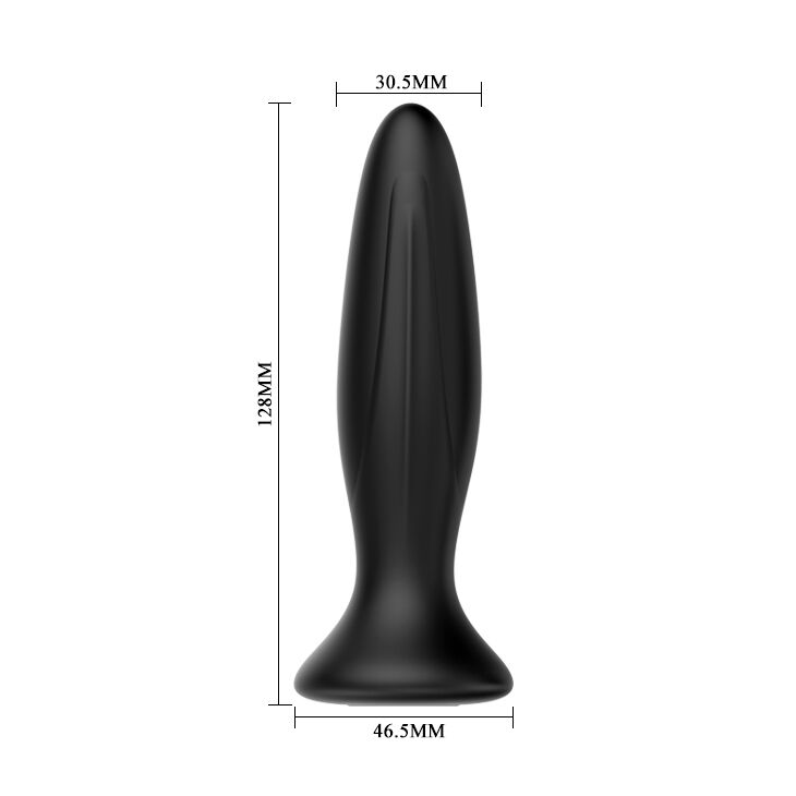 Rechargeable Black Anal Vibrator Plug