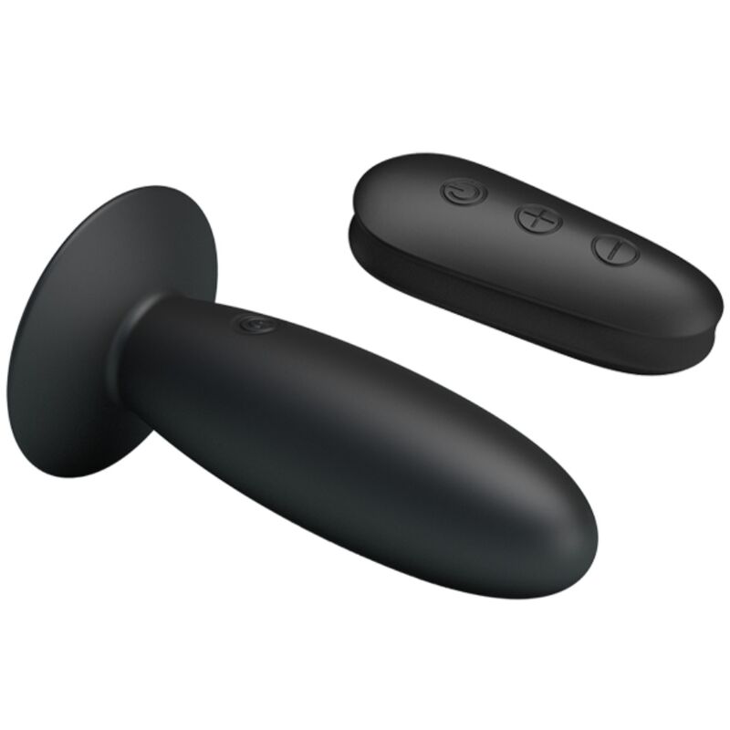 Remote Control Vibrating Anal Plug - Black