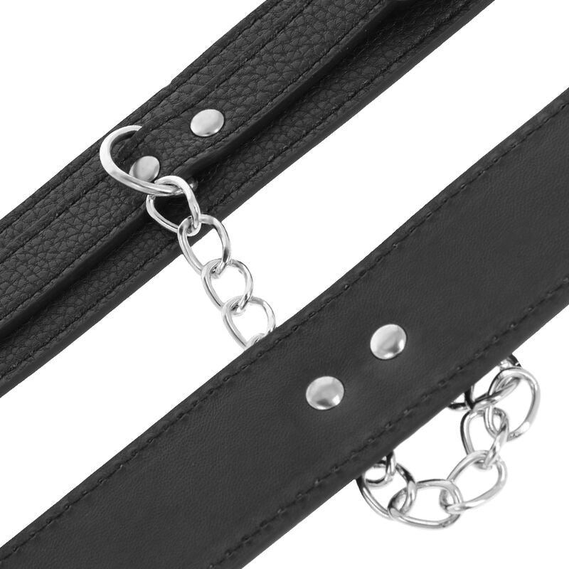 Luxurious Black Leather Handcuffs