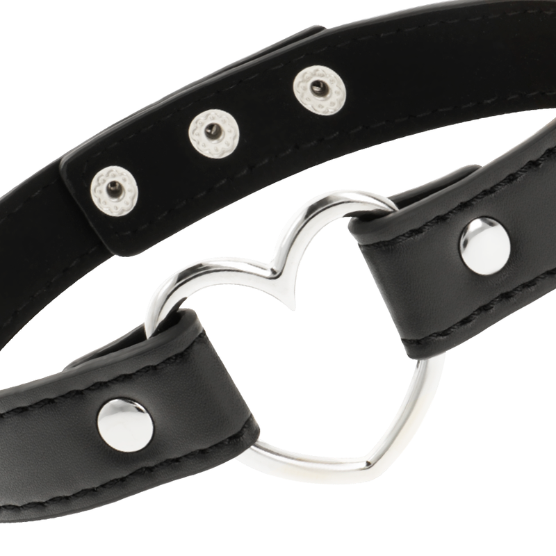 Vegan Leather Heart Collar Bondage Restraint