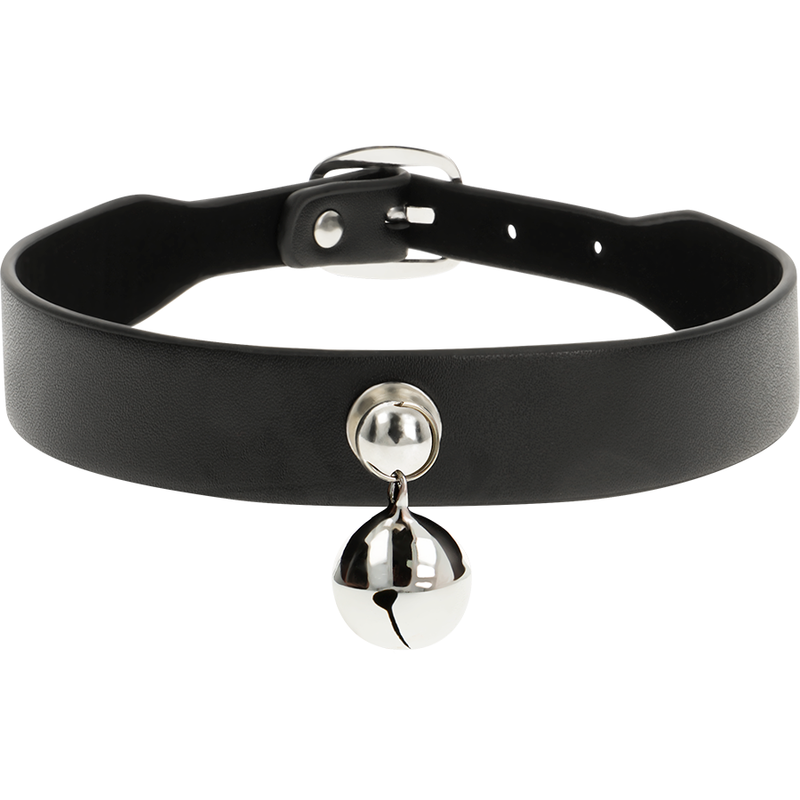 Vegan Leather Collar with Rattle