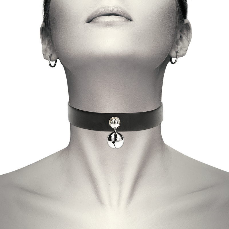 Vegan Leather Collar with Rattle