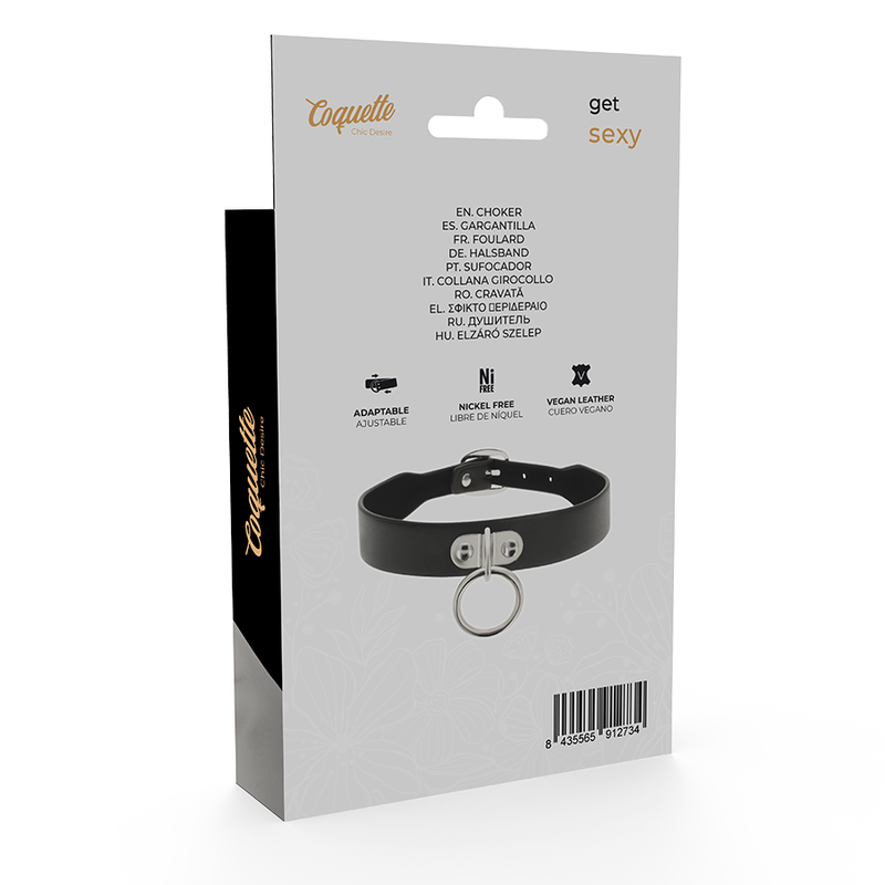 Vegan Leather Bondage Collar Necklace