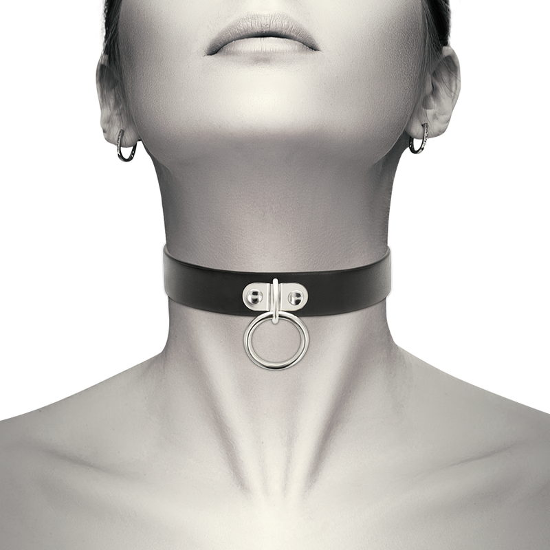 Vegan Leather Bondage Collar Necklace