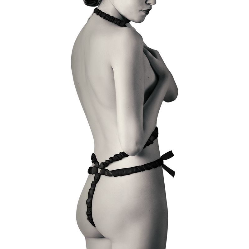 Elastic Harness & Nipple Covers Set - Black