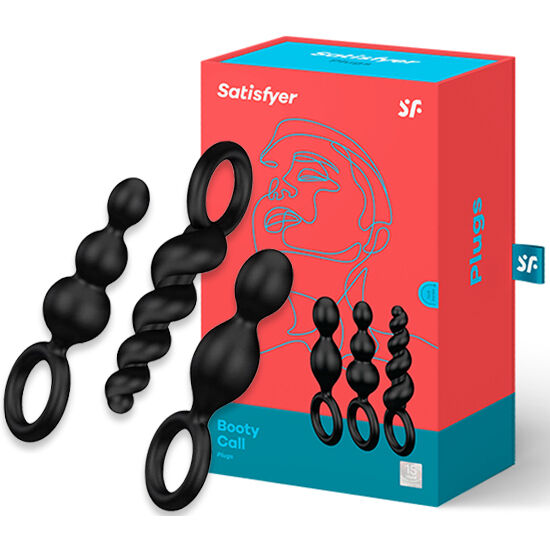 Smooth Black Anal Plug Set (3 Pieces)