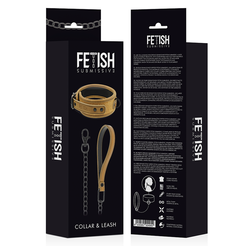 Neoprene Collar with Connecting Chain