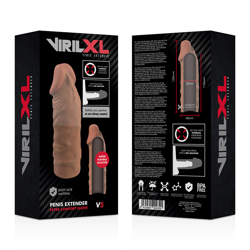 V5 Brown Silicone Penis Extension