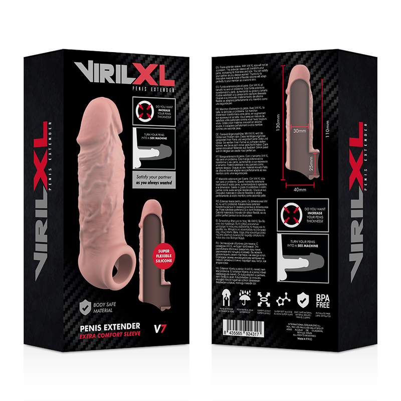 V7 Natural Silicone Penis Extension