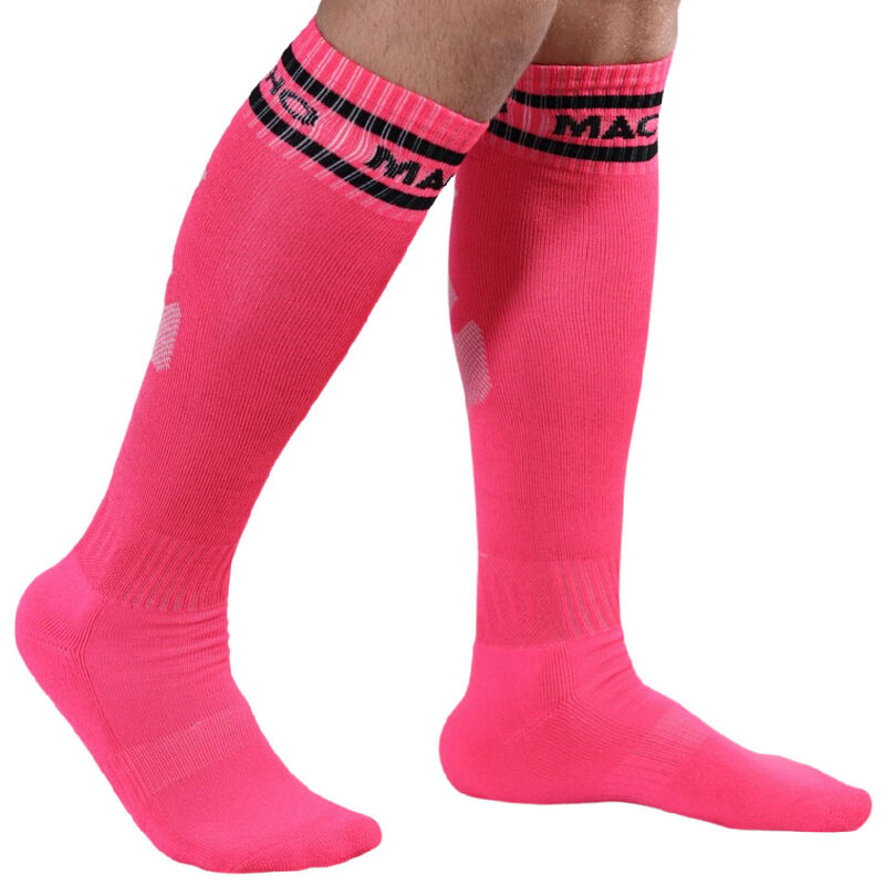 Pink Thigh-High Lingerie Socks