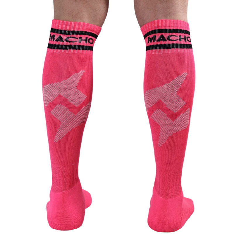 Pink Thigh-High Lingerie Socks