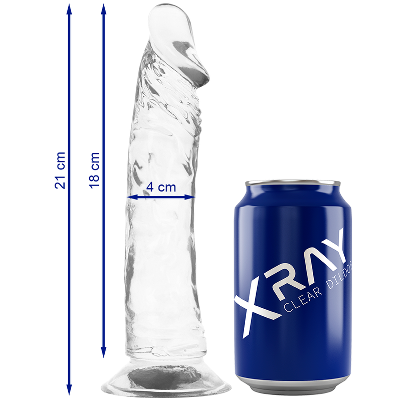 Harness with 21cm Clear Dildo