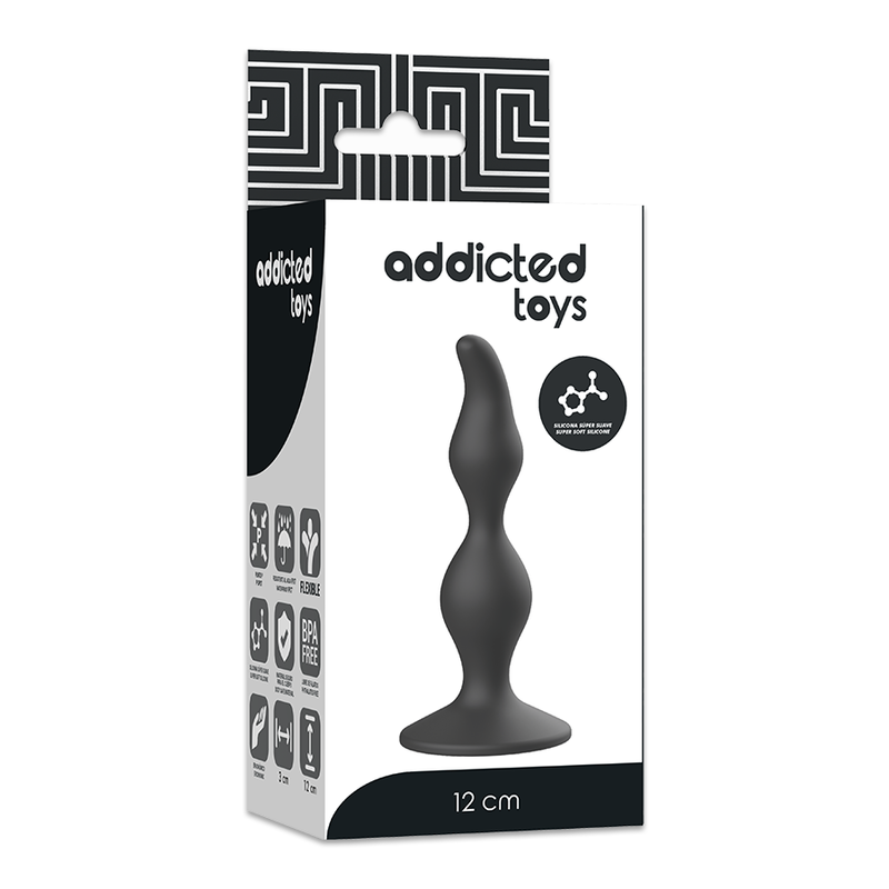 Black Anal Plug - 12 cm